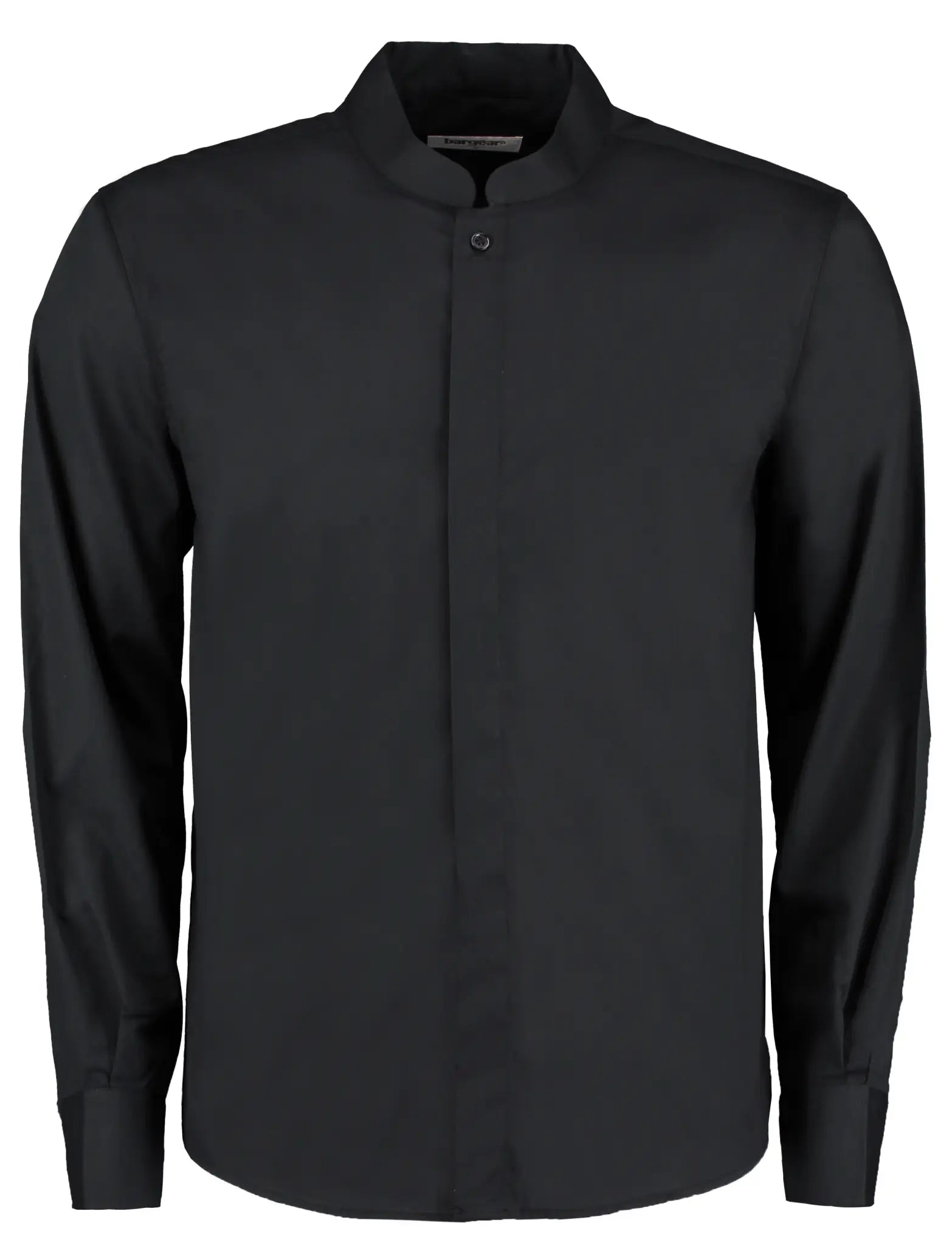all-groups Men's Tailored Fit Mandarin Collar Shirt Long Sleeve