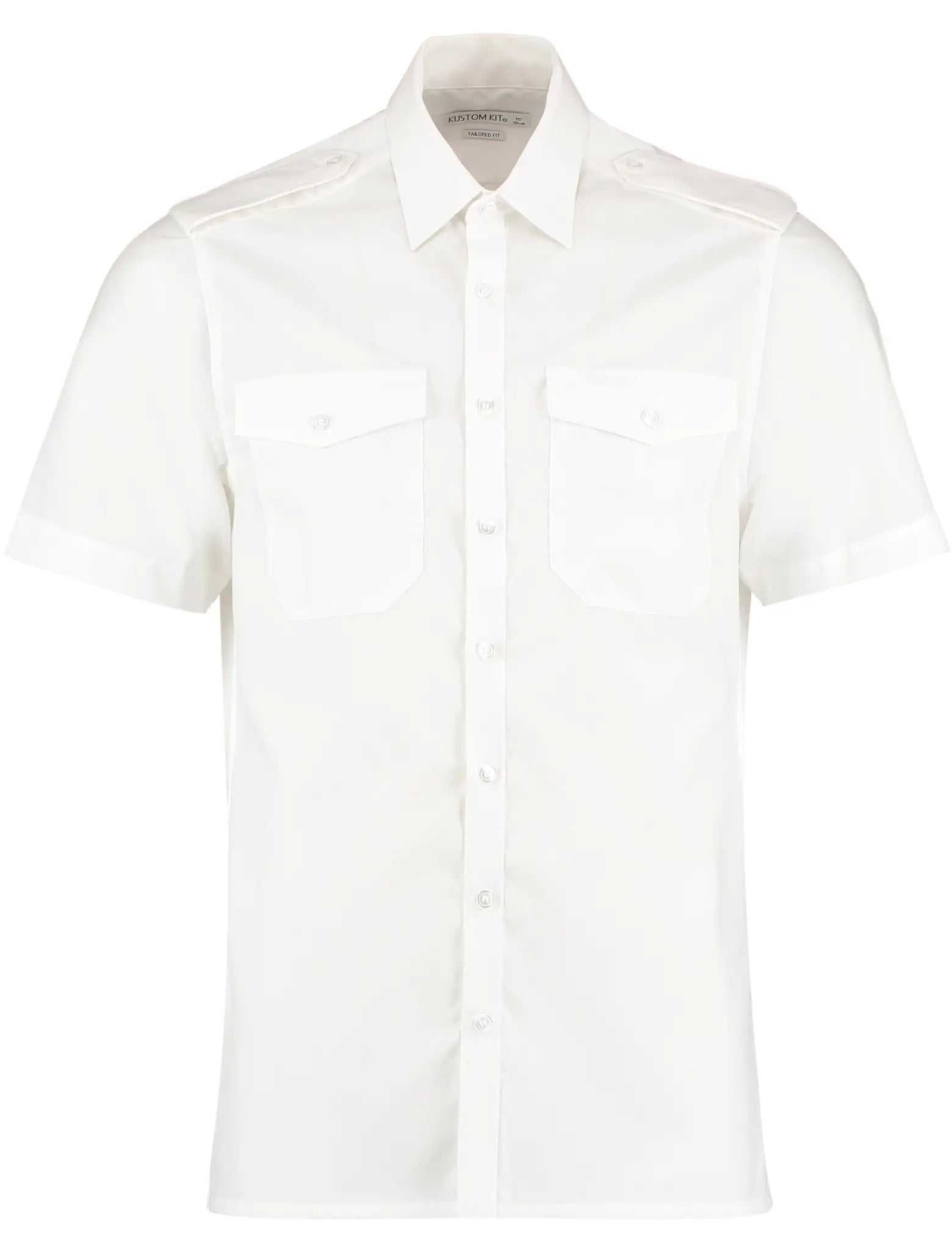 all-groups Men's Tailored Fit Pilot Shirt Short Sleeve