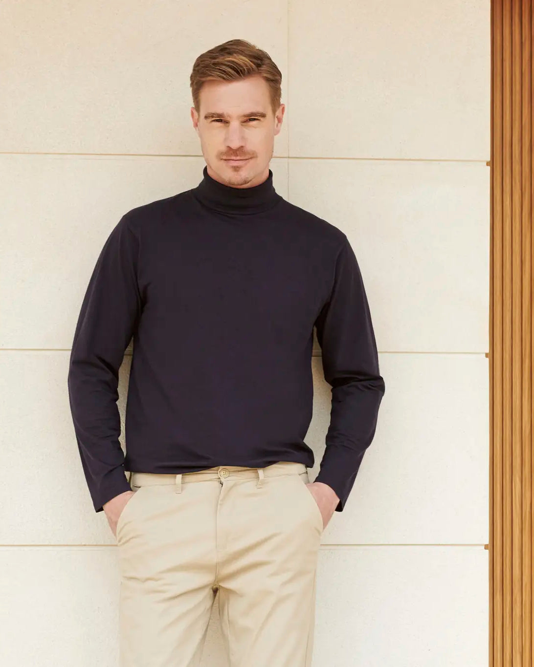 all-groups Men's Roll Neck Long Sleeve Top