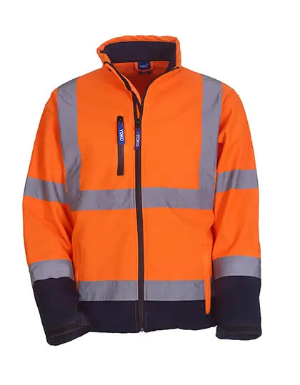 Men's Hi Vis 2 Bands Braces Softshell Jacket