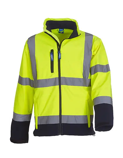 Men's Hi Vis 2 Bands Braces Softshell Jacket